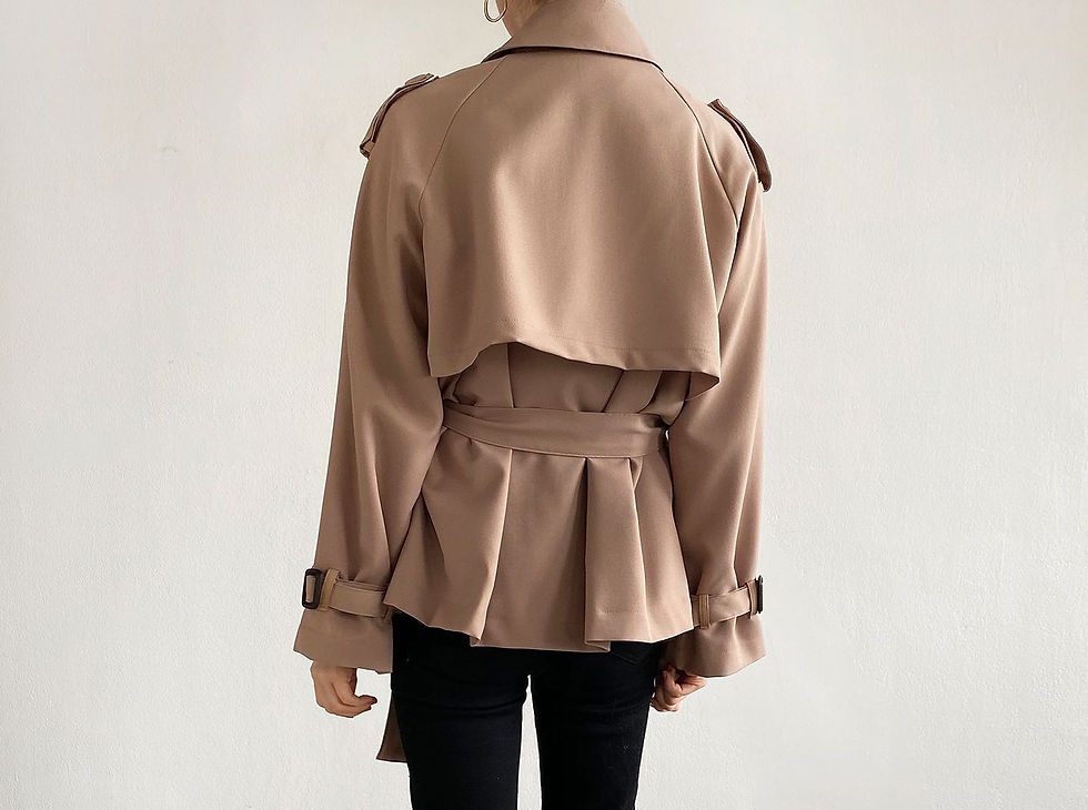 섬네일: [3color] 숏 트렌치 코트 버버리 자켓 야상