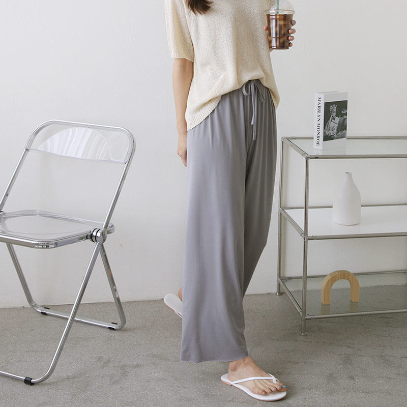 섬네일: [7color] 쿨 와이드 허리 밴딩 롱 팬츠