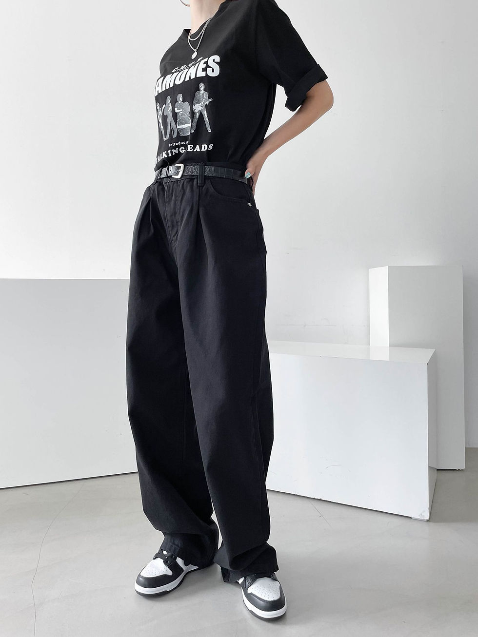 섬네일: [2color] 베이직 롱 와이드 팬츠 면바지