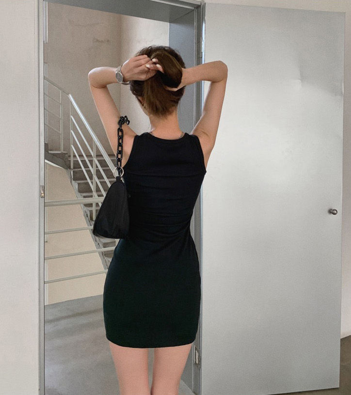 섬네일: 쫀쫀 골지 타이트 미니원피스