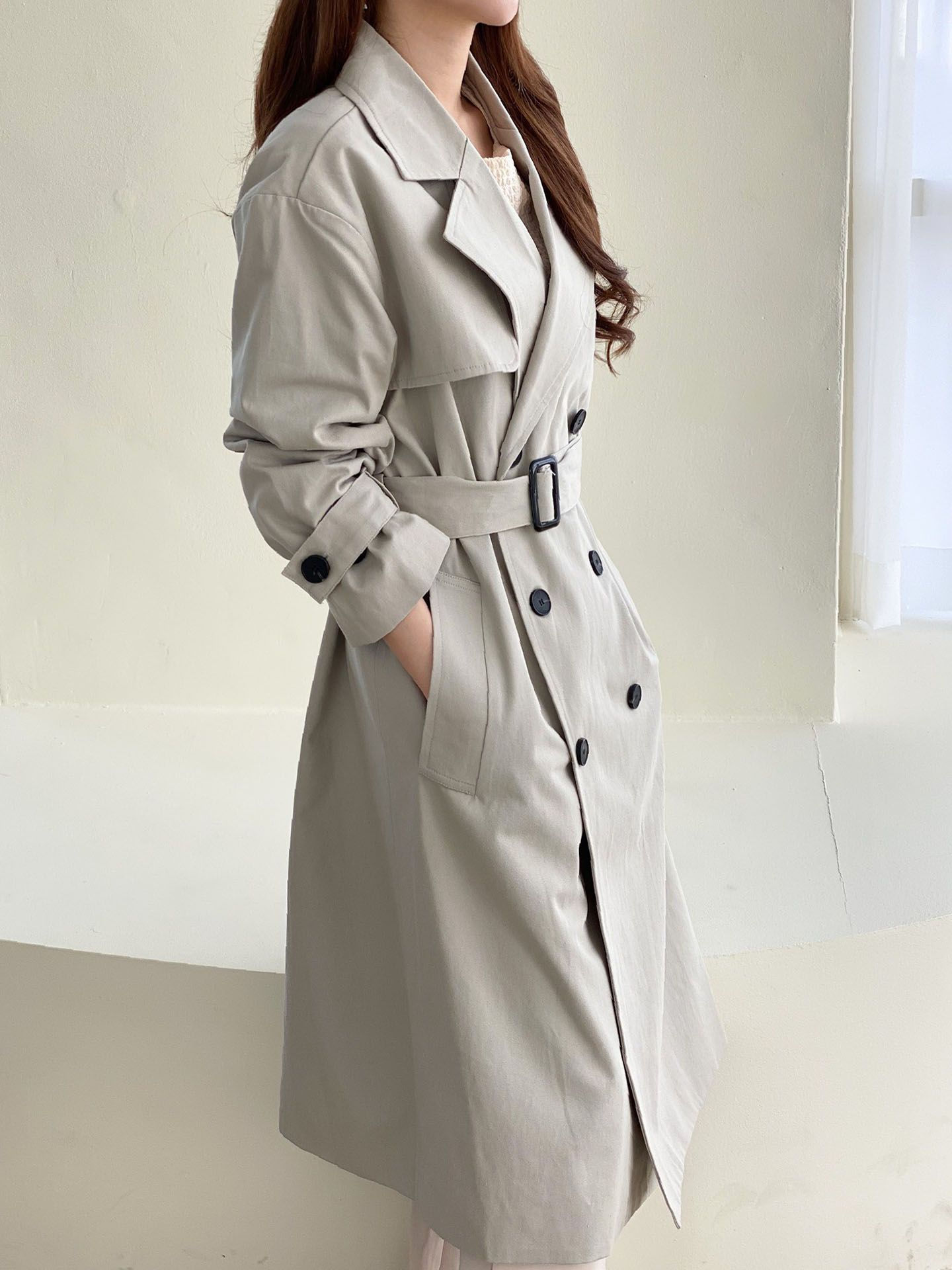 [브랜드라인, 4color] 고급 오버핏 롱 트렌치코트