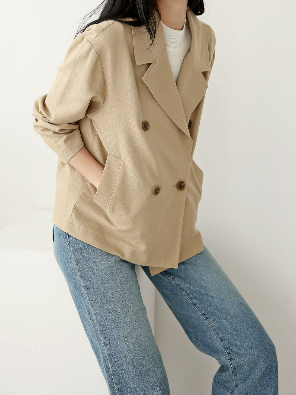 섬네일: [2color] 숏 트렌치 가을 엘린 자켓 야상