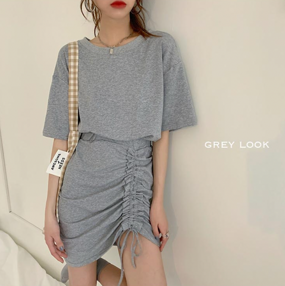 섬네일: [재입고] 스트링 셔링 원피스