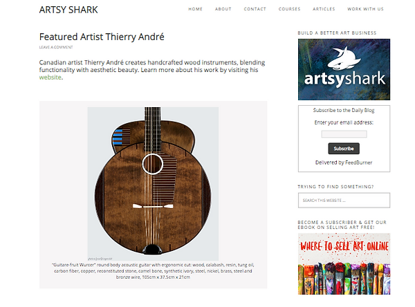 Documentation Thierryandre Luthier A series collecting aesthetic guitar performances. thierry andre luthier