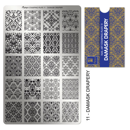 Thumbnail: Moyra шаблон за печат №11 Damask drapery - декорации Moyra