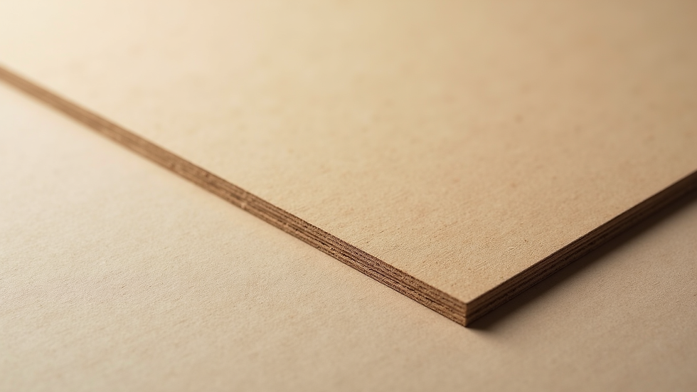 Close-up view of a pressboard sheet showing texture and surface quality