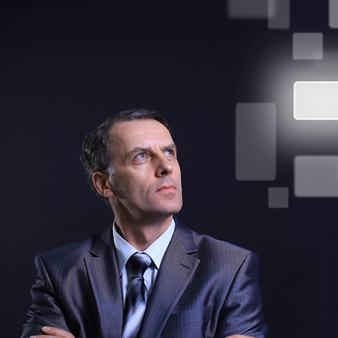 Businessman Thinking Abstract