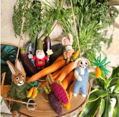 Thumbnail: Handmade Felt Reilly the Rabbit Hanging Decoration