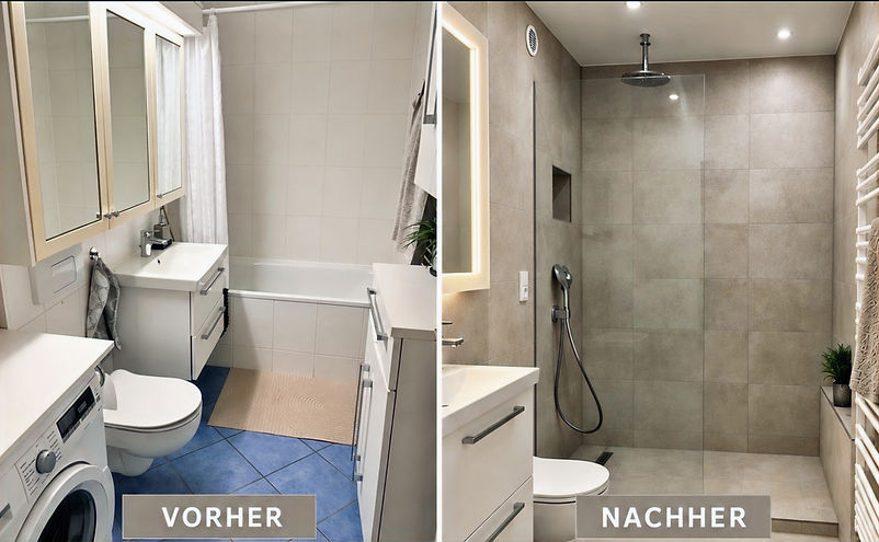 Umbau von Badewanne auf Dusche