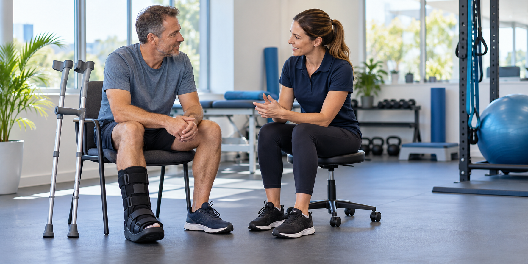 Supervised rehabilitation for ankle fractures & fixation