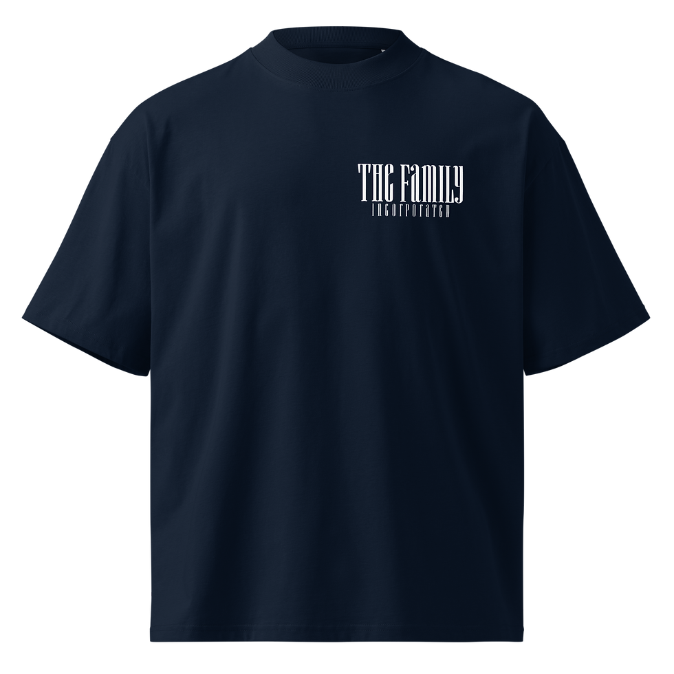 Unisex organic oversized high neck t-shirt