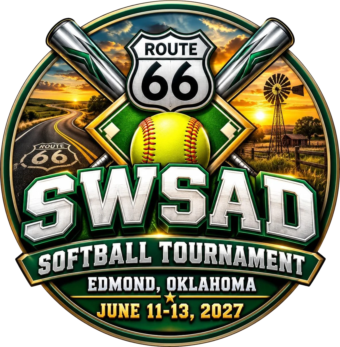 SWSAD Softball Tournament, Edmond, Oklahoma, June 11–13, 2027