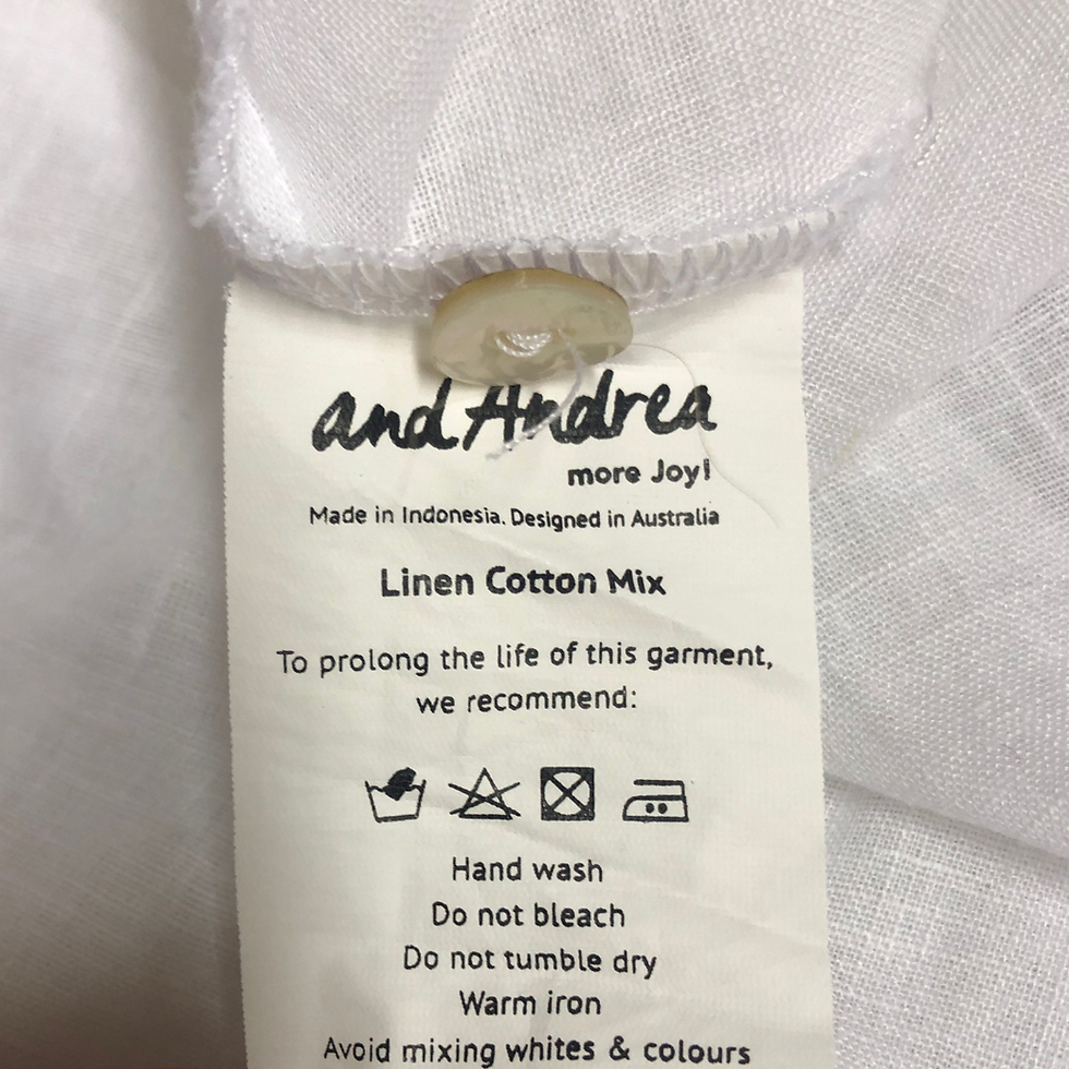 Thumbnail: And Andrea White Linen Cotton Mix Shirt - Size SA S-M