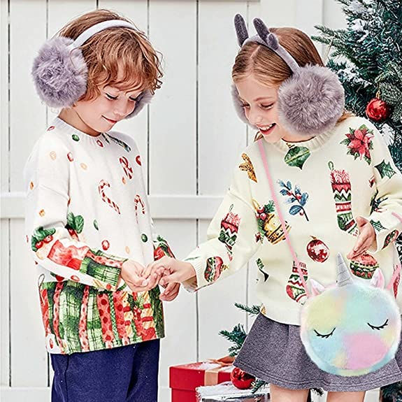 Thumbnail: UNICORN THEME ROUND FUR BAG