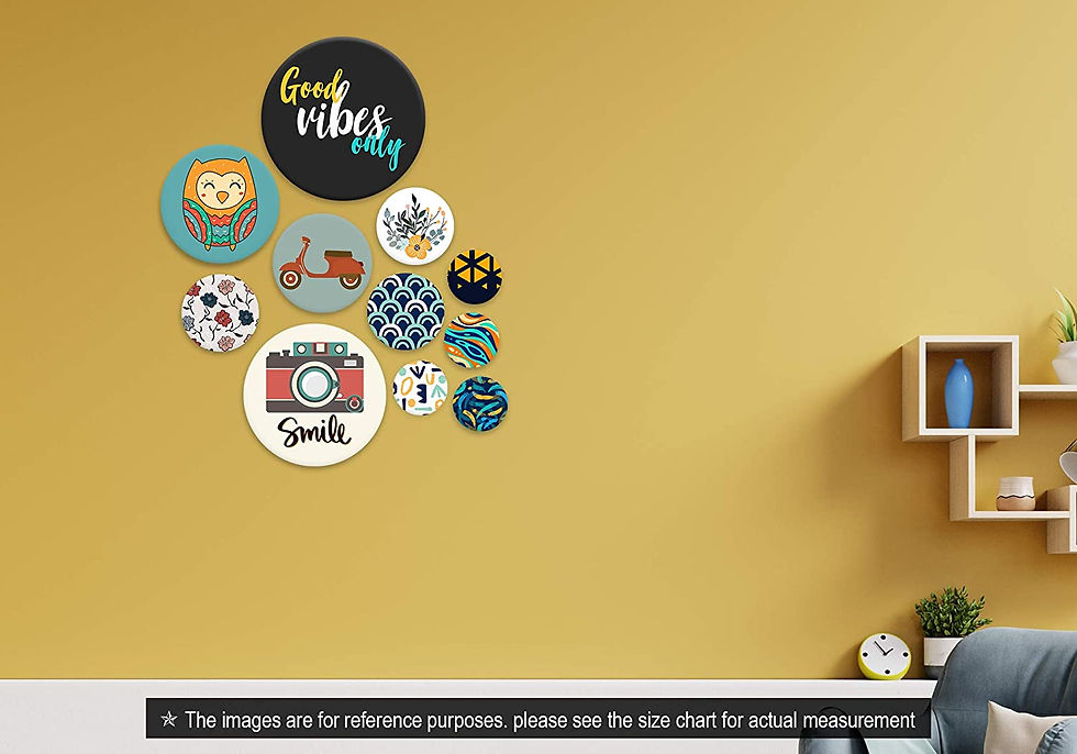 Thumbnail: Good Vibes Only Wall Plates Set OF 11 Pieces