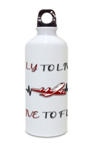 LIVE TO FLY - SUBLIMATION PRINTED METAL SIPPER