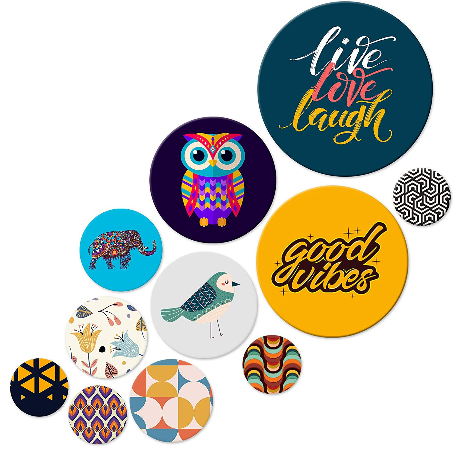 Live Love Laugh Wall Plates Set of 11 Pieces