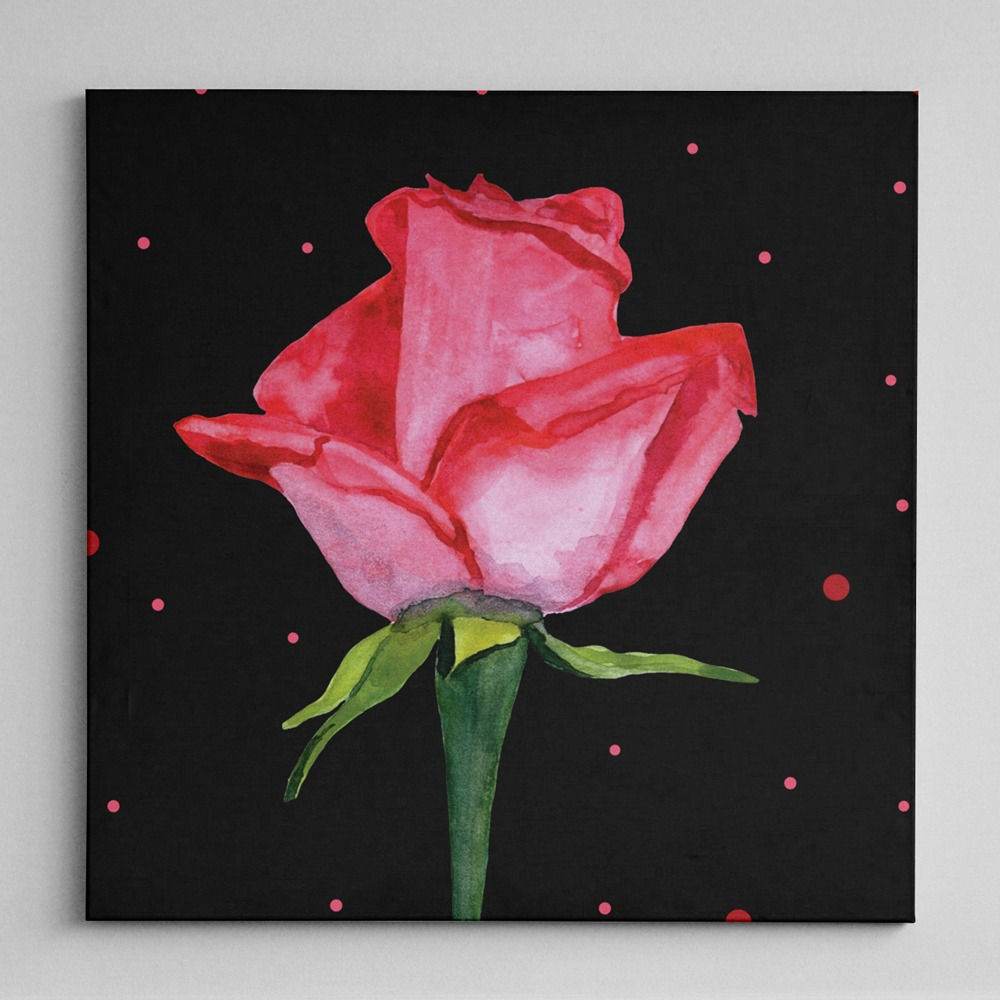 ROSE THEME WALL CANVAS