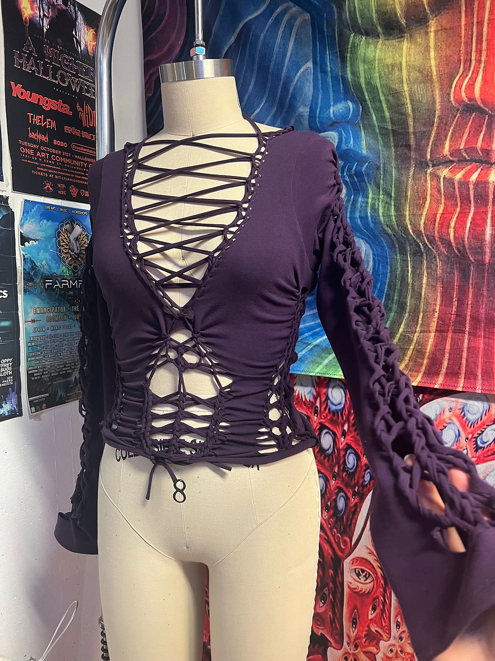Thumbnail: Lace Up Longsleeve Pixie Shirt