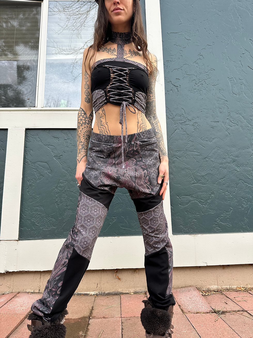 Thumbnail: Paisley Flow Patchy Joggers