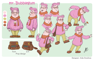 Mr. Bubblegum character sheet