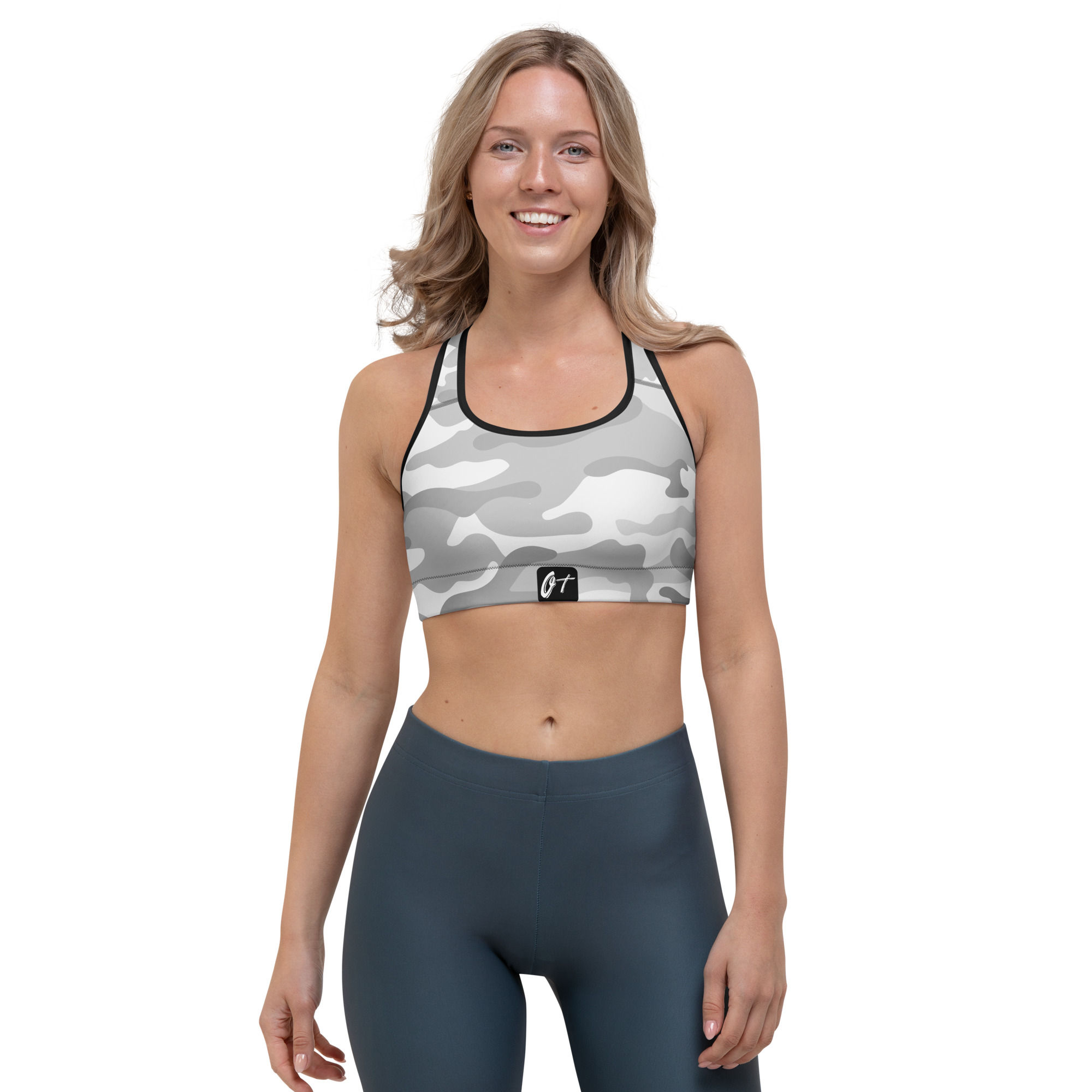 White Camo Sports Bra
