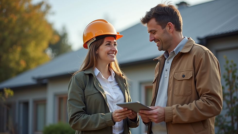 Close-up view of a solar energy consultation with a homeowner