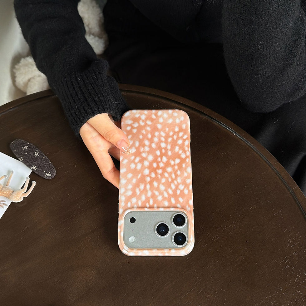 Thumbnail: Cute Deer Pattern Phone Case with Pendant For iPhone 17 16 15 14 Pro Max 13 17Pr
