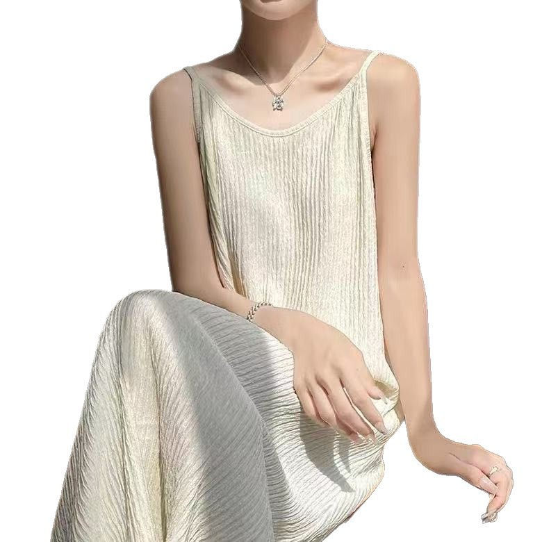Thumbnail: Summer French Style Long Dress for Women Adjustable Strap Slim Fit Flowy Maxi Dr