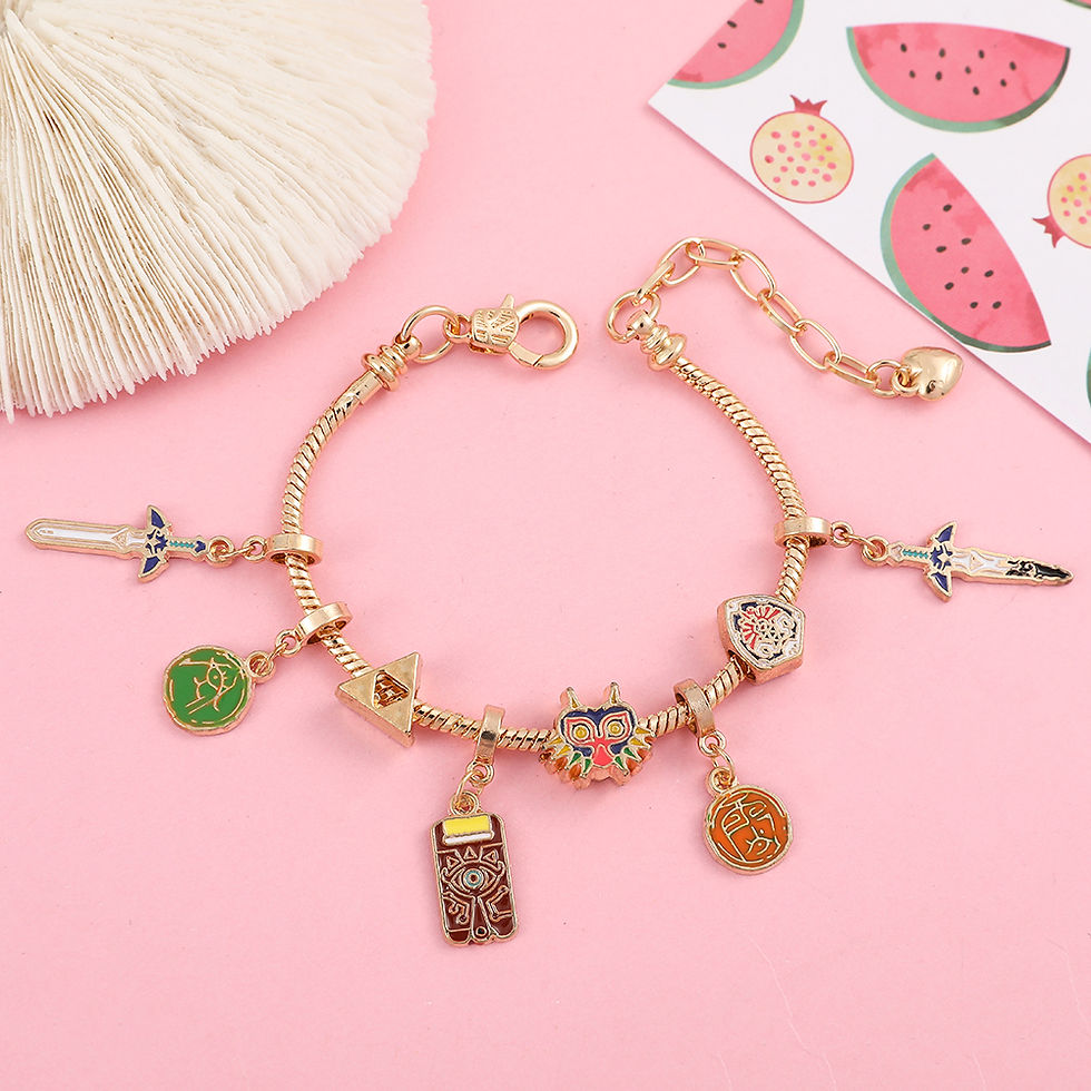 Thumbnail: A cute cartoon ladies bracelet, alloy pendant, makeup to go out to wear, is a go
