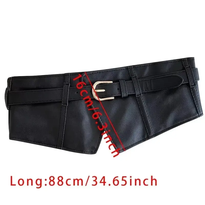 Thumbnail: Belt for Women's Decorative Waistband with Skirt and Shirt Black Waist Seal Elas