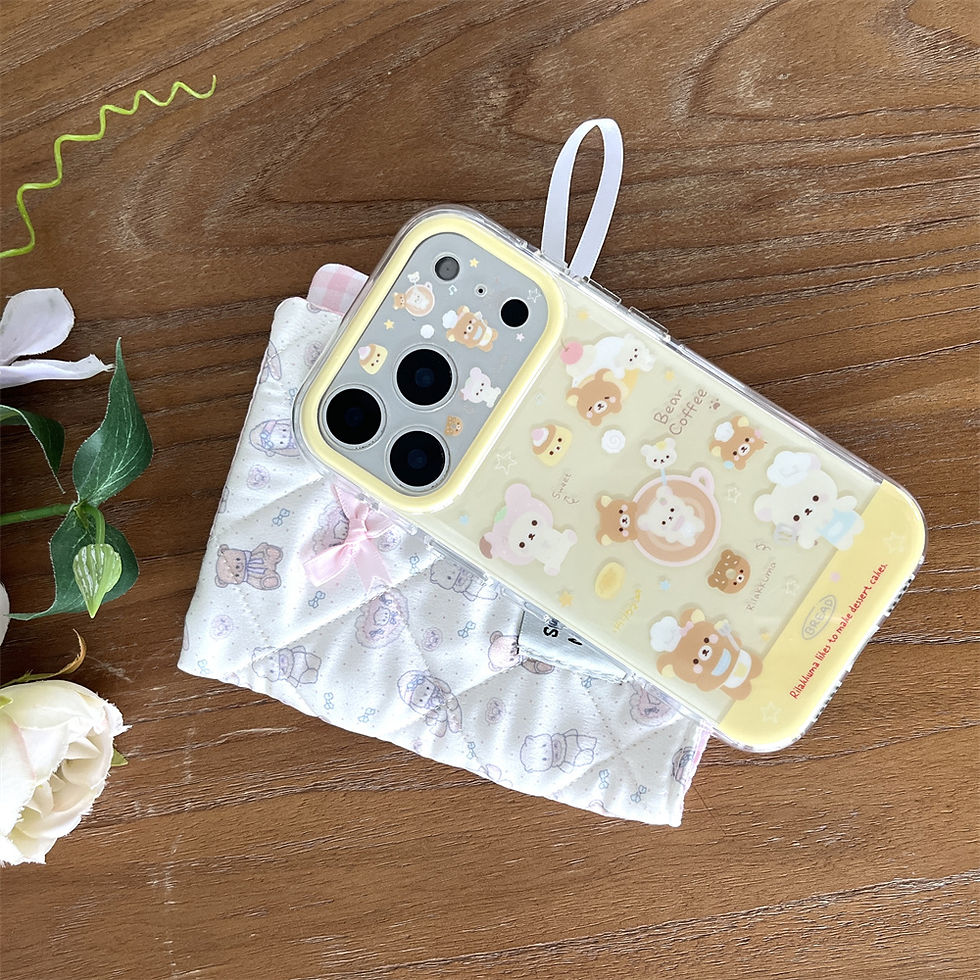 Thumbnail: Japanese Cartoon Rilakkuma Kawaii Phone Case for iPhone 16 Pro Max 13 14 15 17 P