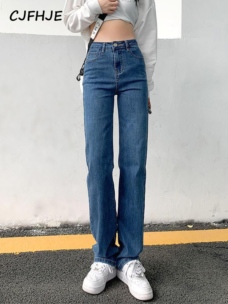 Thumbnail: CJFHJE Skinny New High Waist Straight Black Jeans Women Vintage Blue Classic Boy