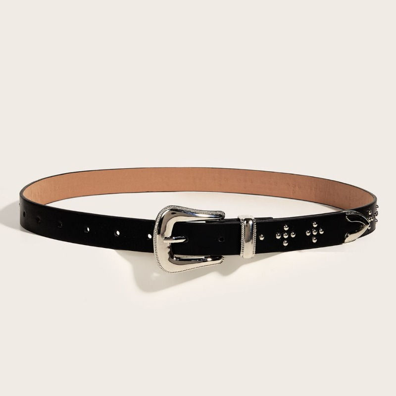 Thumbnail: European  American Style Retro Exquisite Metal-Embossed Buckle Belt  Fashionable