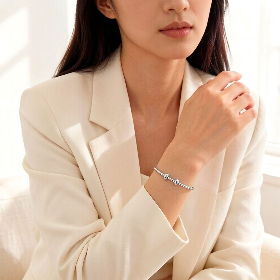 Thumbnail: Bracelet Bangles Bead & Charm Carrier Fashion Karma Jewelry Gift For Women Men B
