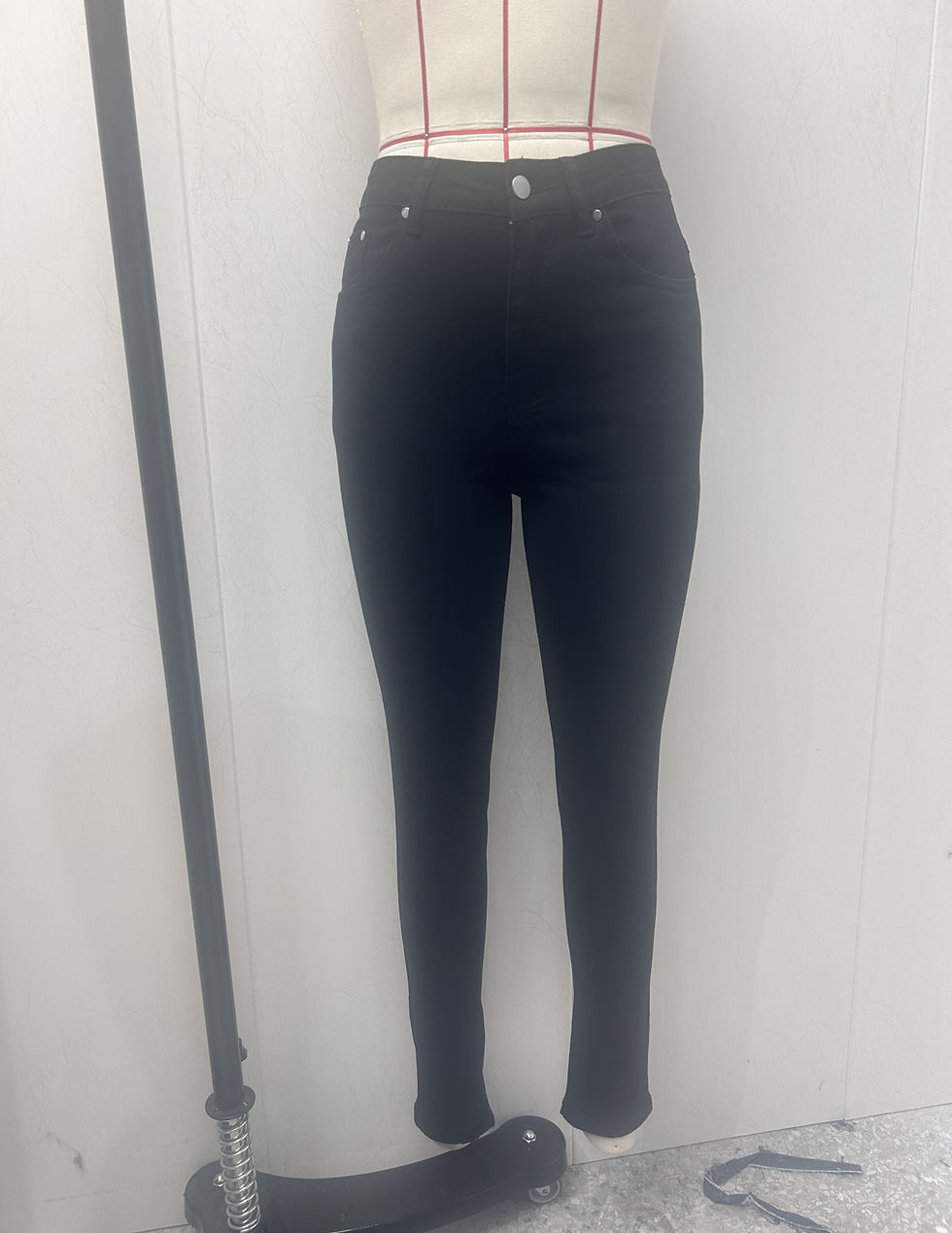 Thumbnail: Stretch Skinny Jeans High Waist Slim Leggings Hip Lift Pencil Pants Black JEANS 