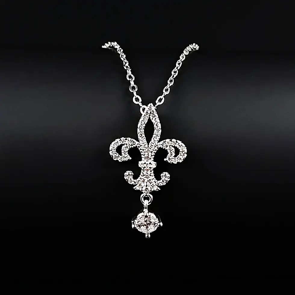 Thumbnail: 2025 New Luxury Rose Gold Silver Color Iris Necklaces for Women Anniversary Gift