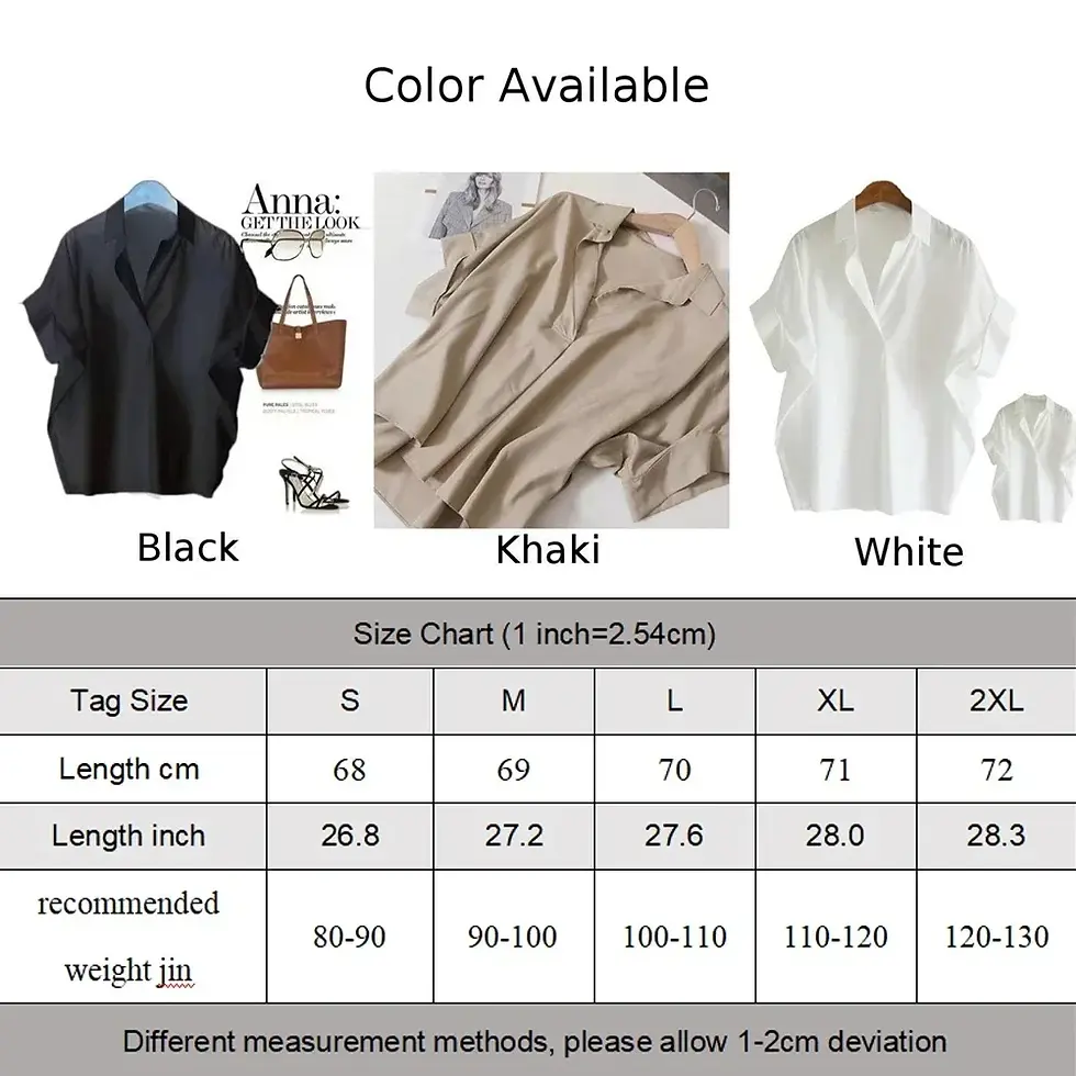 Thumbnail: Women Blouses Spring Summer Breathable Simple Short Batwing Sleeve Turn Town Qui