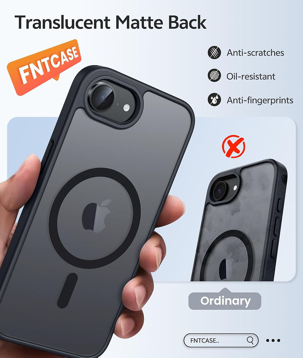 Thumbnail: For iPhone 17e/16e Phone Case with Magnetic Translucent Matte Cases with [Screen