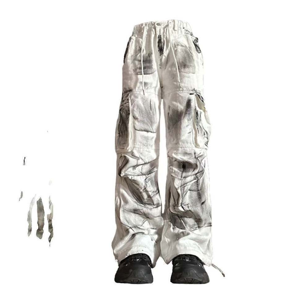 Thumbnail: Women Jeans Wide Women's Jeans Span Shoujo Girl Style Denim Tier White Pants Jea