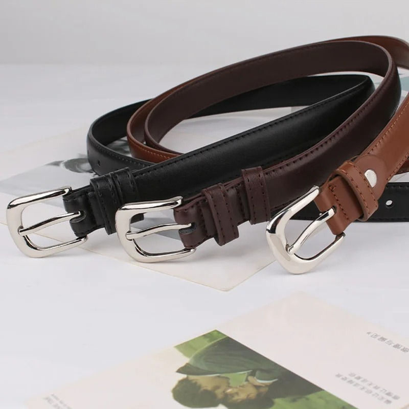 Thumbnail: 1pc Women's Belt Fashion Simple Versatile Belt Authentic High Grade Trend Soft B