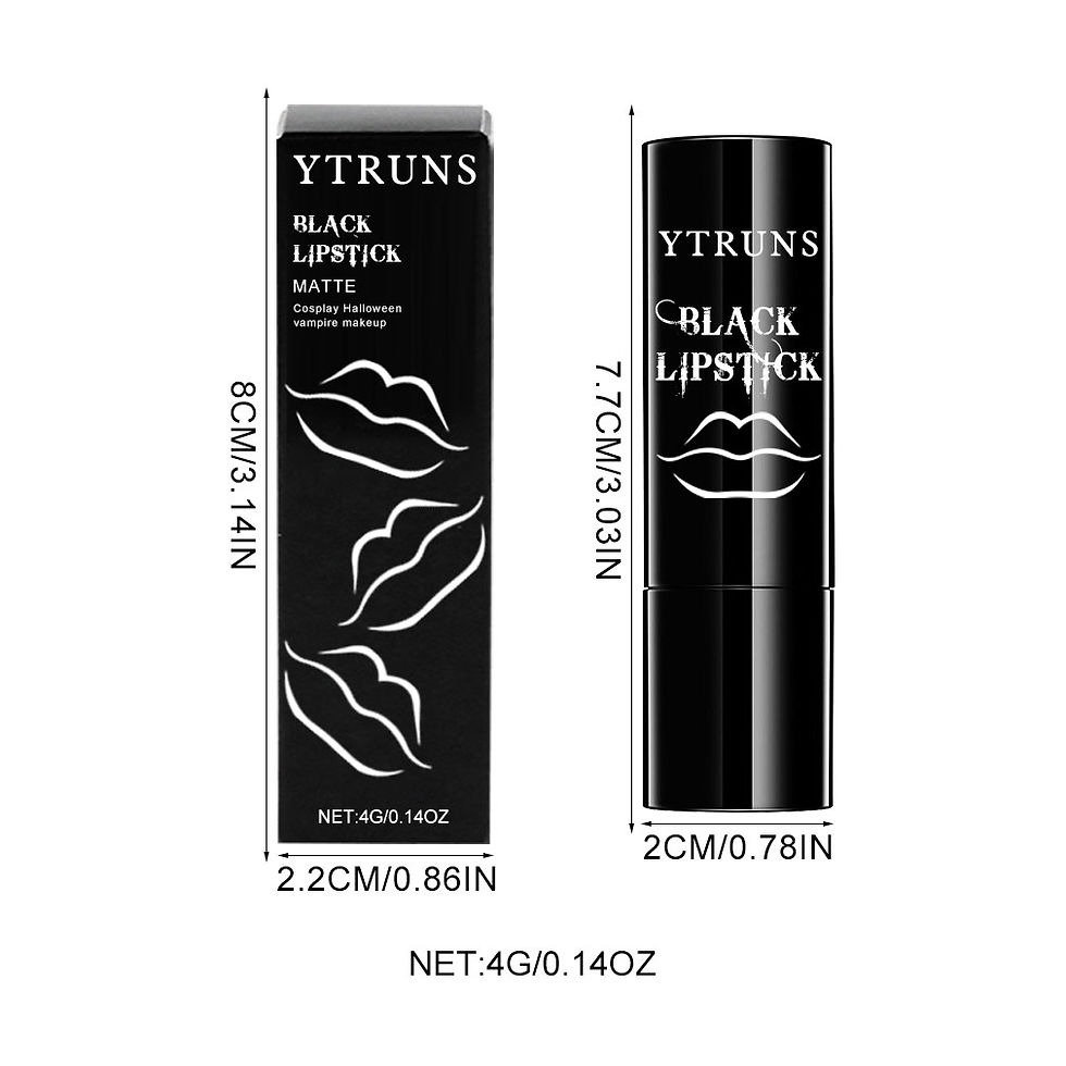 Thumbnail: Matte black lipstick, long-lasting waterproof, no creases, Gothic dark makeup pa