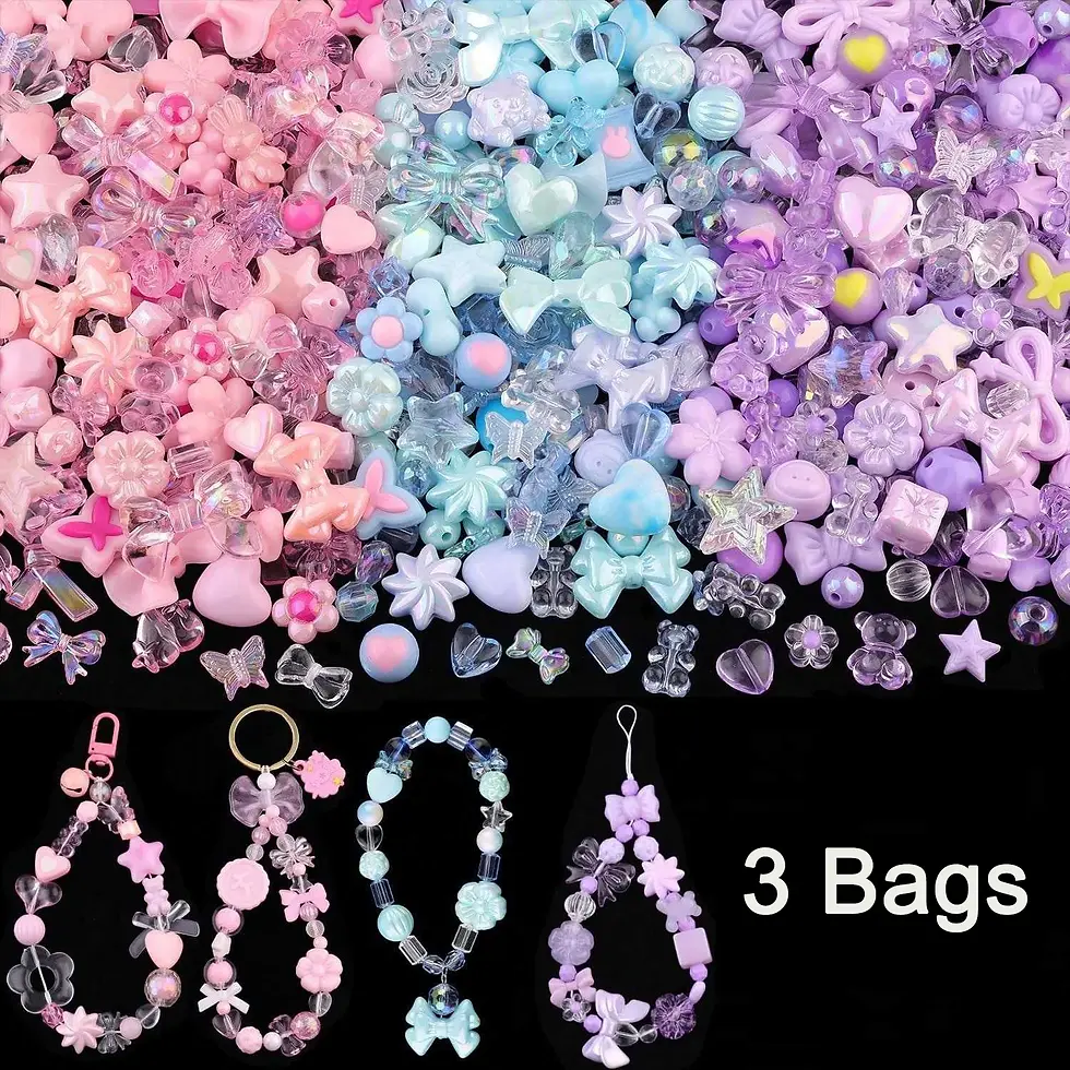 Thumbnail: 1bag Mixing Style Candy Color Acrylic Beads for DIY Handmade Bracelet Jewelry