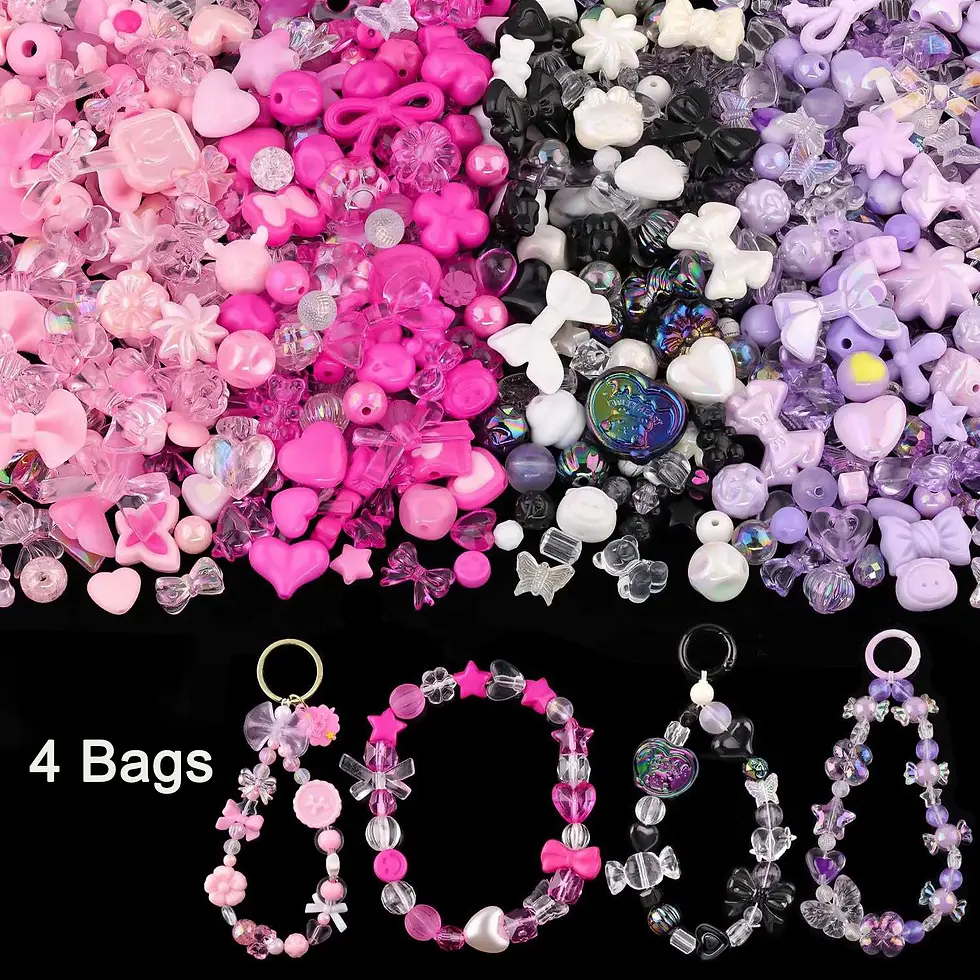 Thumbnail: 1bag Mixing Style Candy Color Acrylic Beads for DIY Handmade Bracelet Jewelry