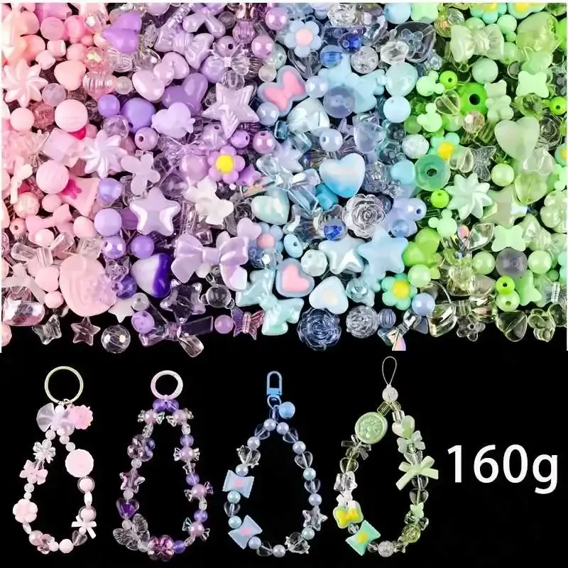 Thumbnail: 1bag Mixing Style Candy Color Acrylic Beads for DIY Handmade Bracelet Jewelry