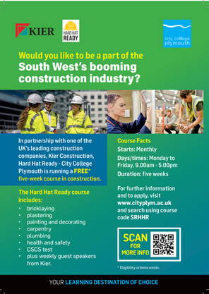 Get Hard Hat Ready with City College Plymouth and Kier