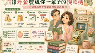 讓年金變成一輩子的提款機:退休現金流規劃完整解析