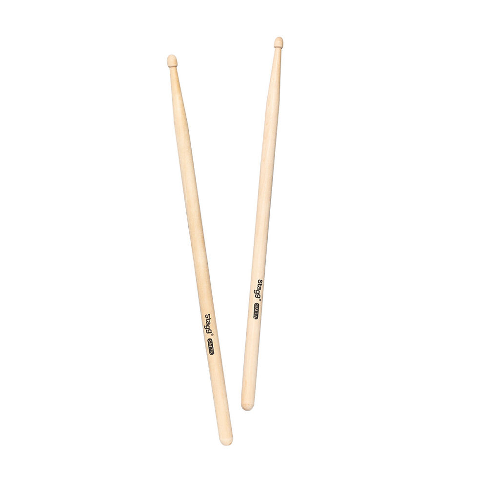 Miniature : Stagg SM7A Drumsticks – Maple 7A with Wooden Tip (Pair)