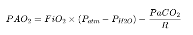 肺泡氣體方程式(Alveolar Gas Equation, AGE)