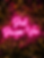 neon sign pink pamper van